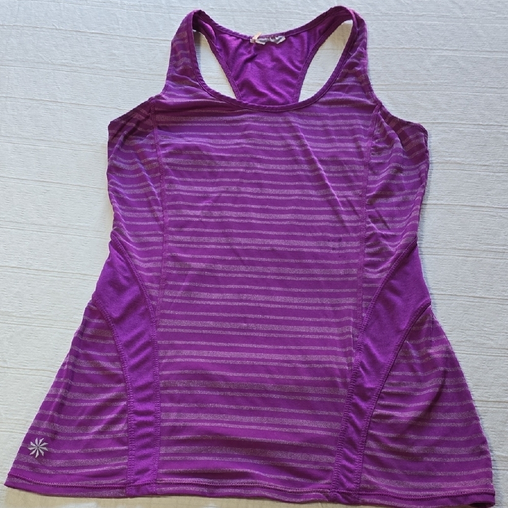 Athleta Striped Racerback Tank Top Women's Size XS
